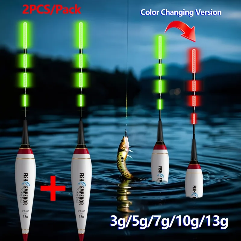 Fishing Equipment Ebay - Bite Float 2PCS Intelligent color changing