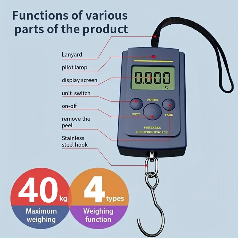 Fishing Equipment Stores - 40kg Multifunctional Mini Electronic Digital Portable