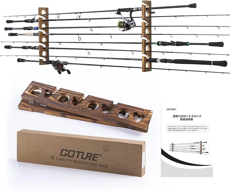 Fishing Equipment Holder - Goture Wood Fishing Rod Holder 8