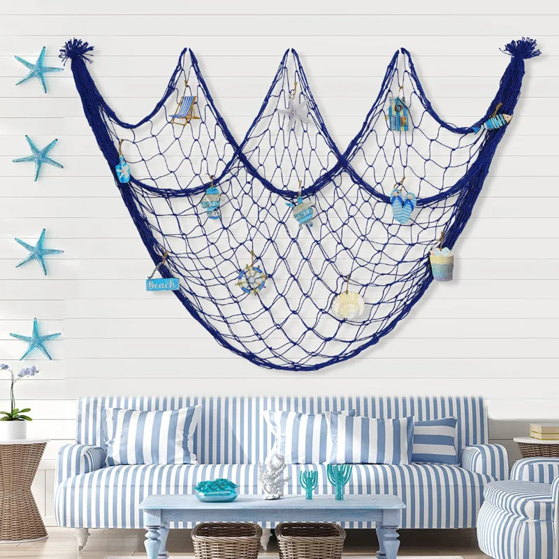 Fishing Equipment Net - Decorative Fishing Net, Mediterranean Style Thick-Line