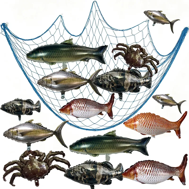 Fishing Equipment Net - Fish Balloon Set with Fishing Net