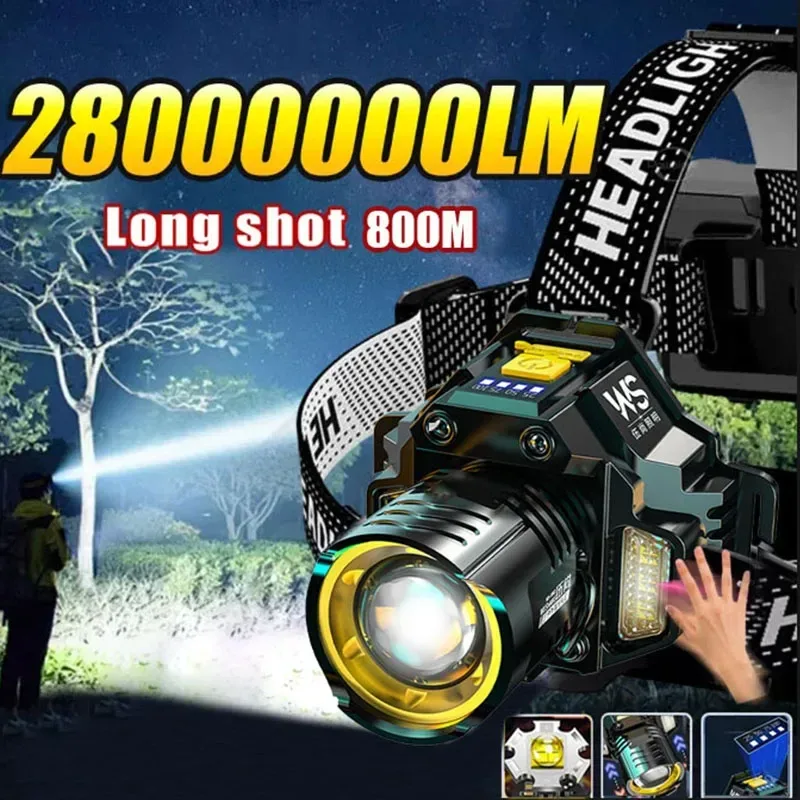 Fishing Headlamp - Powerful LED Headlamp Motion Sensor Headlight