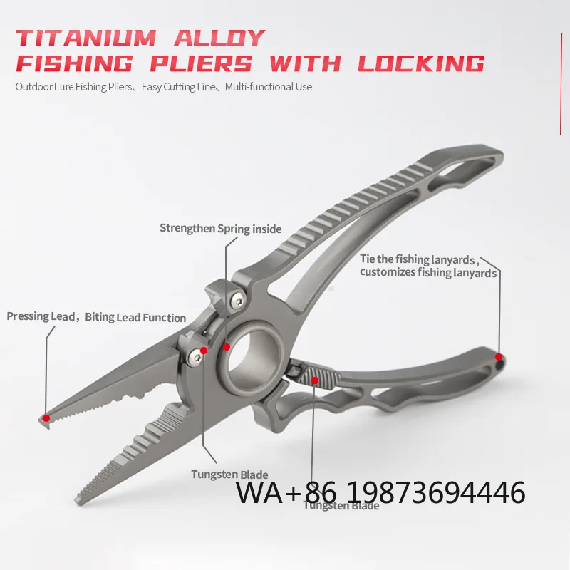 Fishing Equipment Logo - High quality titanium fishing pliers, laser