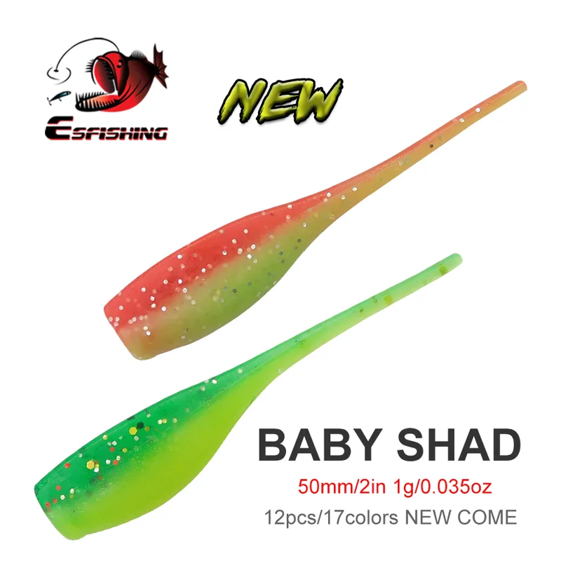 Fishing Equipment Ebay - ESFISHING Baby Shad 50mm Soft Bait