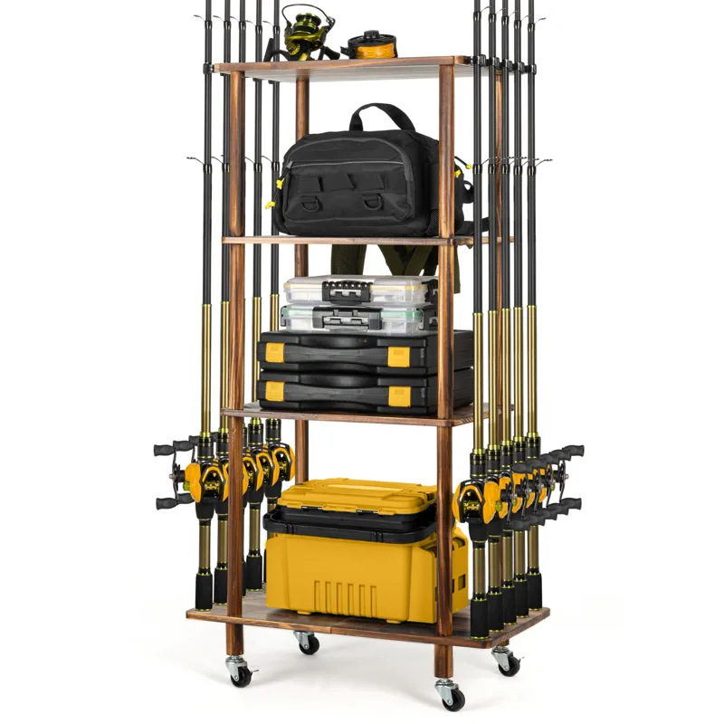 Fishing Equipment Holder - Fishing Rod Holders for Garage Fishing