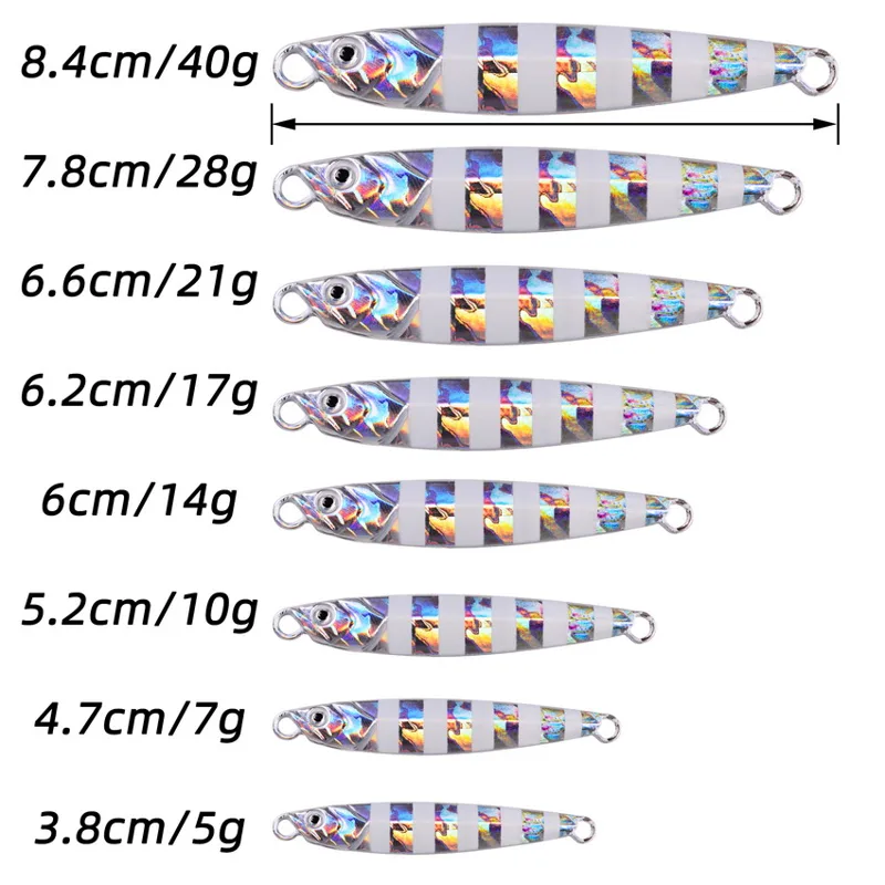 10pcs Metal Jig 7g 10g 14g 17g - Fishing Equipment Deals 评论和价格