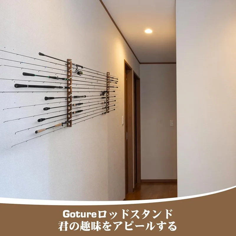 Goture Wood Fishing Rod Holder - Fishing Equipment Holder 评论和价格