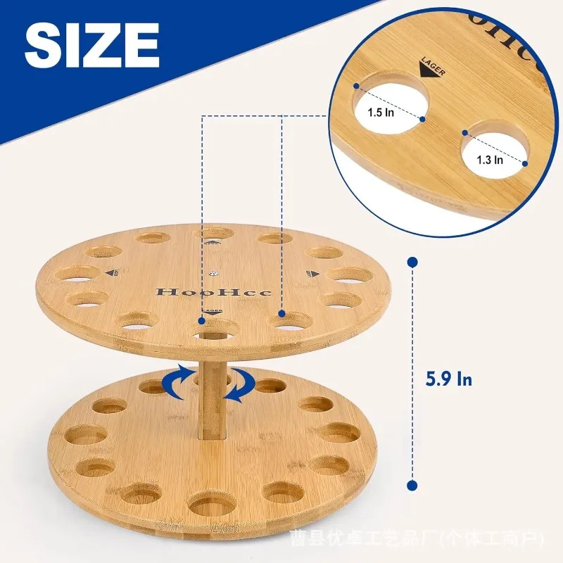 Round Solid Wood Fishing Rod S - Fishing Equipment Holder 评论和价格