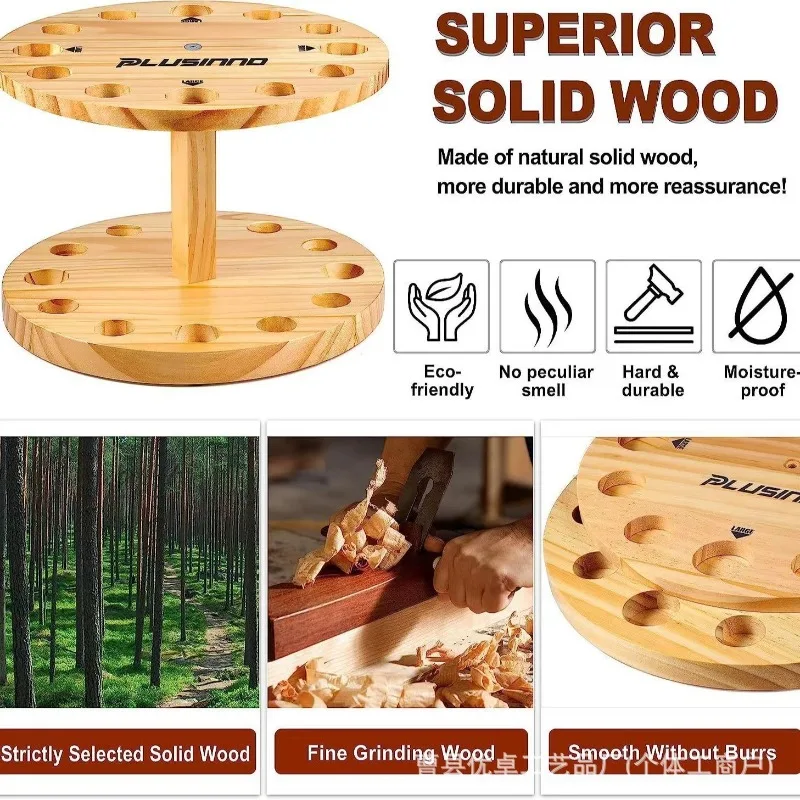 Round Solid Wood Fishing Rod S - Fishing Equipment Holder 评论和价格