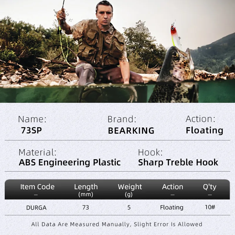 BEARKING New model 73mm 5g pro - Fishing Equipment Deals 评论和价格