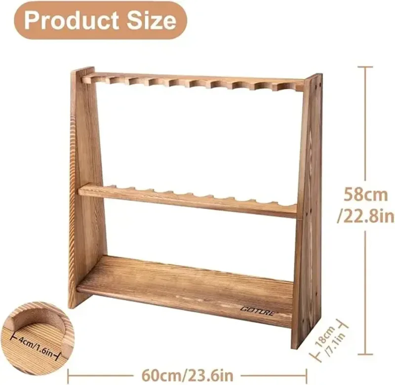 Goture Carbonized Pine Wood Fi - Fishing Equipment Holder 评论和价格