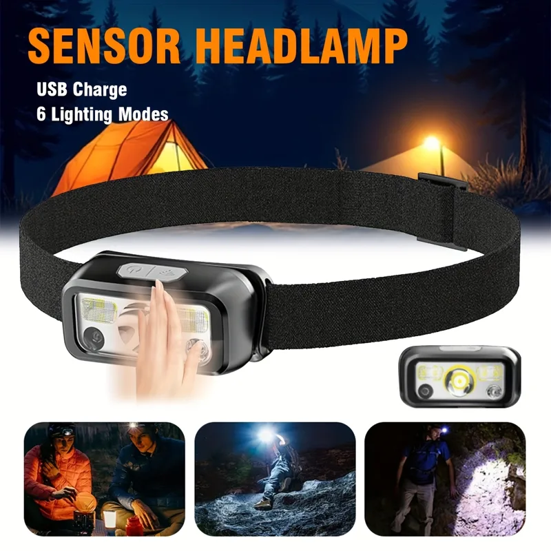 Powerful COB LED Sensor Headla - Fishing Headlamp 评论和价格