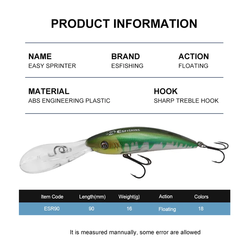 ESFISHING Fishing Lure Wobbler - Fishing Equipment Ebay 评论和价格