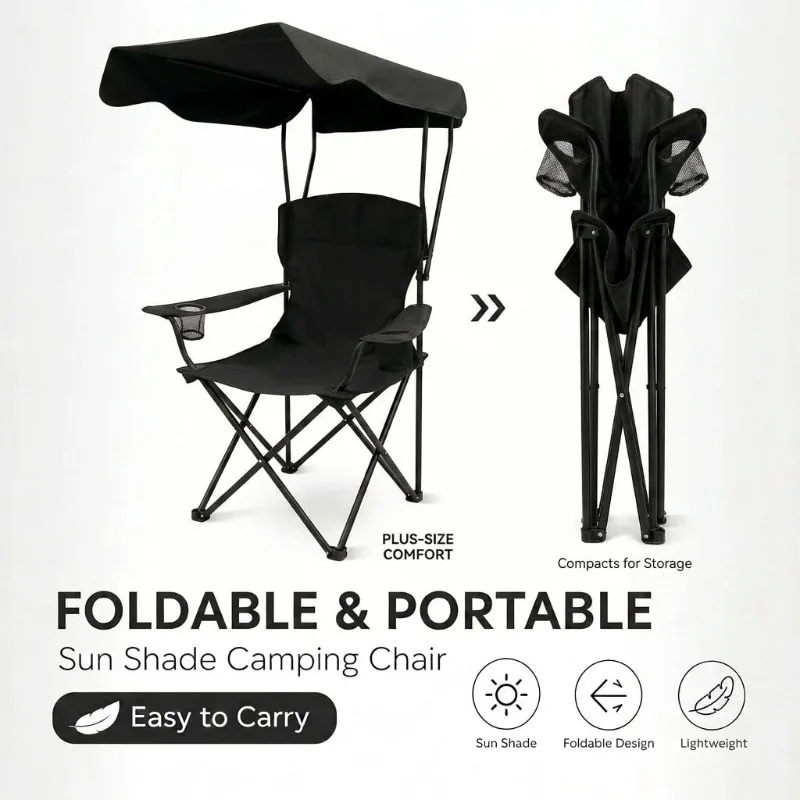 Outdoor Camping Chair With Awn - Fishing Equipment Net 评论和价格