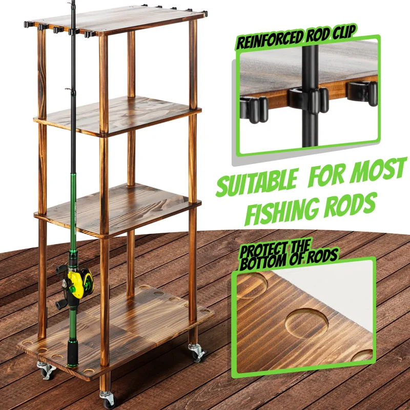 Fishing Rod Holders for Garage - Fishing Equipment Holder 评论和价格
