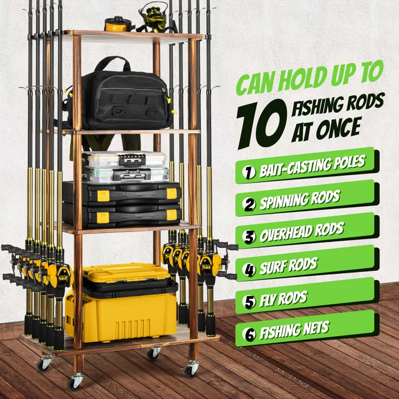 Fishing Rod Holders for Garage - Fishing Equipment Holder 评论和价格